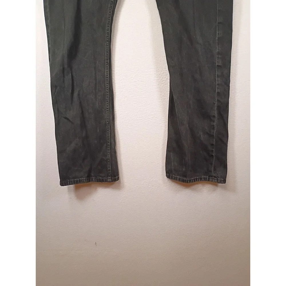 Rugged Gorpcore Eddie Bauer Mens 35x32 Charcoal Black Straight Leg Cotton Jeans